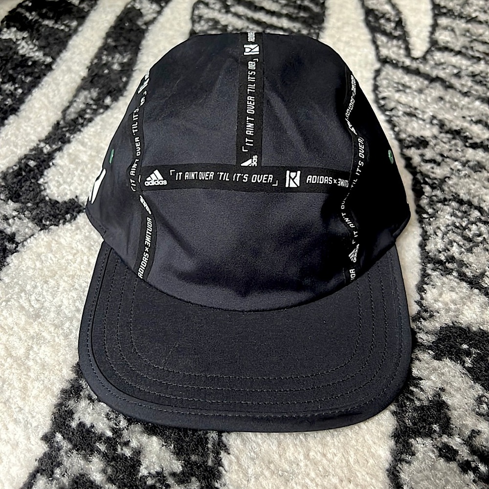 NWOT Adidas x Routine 5-panel hat, black and white, velcro adjustable closure